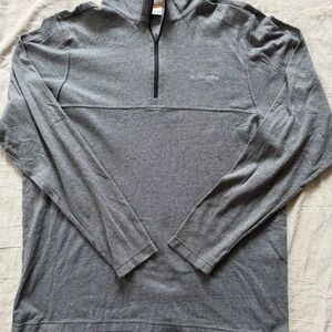 Columbia Lightweight Half-Zip Pullover Gray Men’s Large Dressy Casual Golf